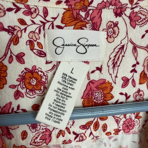 Jessica Simpson Floral Romper size L - Picture 4 of 6